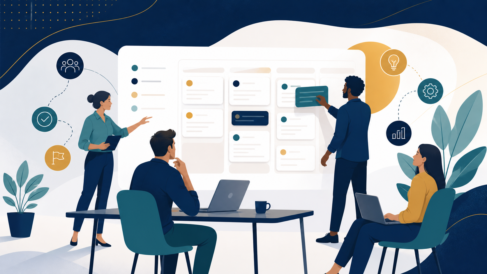 Editorial illustration for Asana Review: Project and Work Management Features Explained