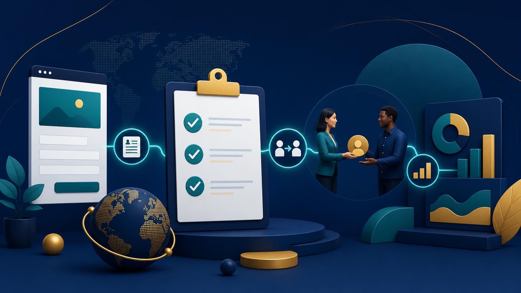 Editorial illustration for Landing-Page Integration Checklist: Forms, Lead Handoff, and Reporting
