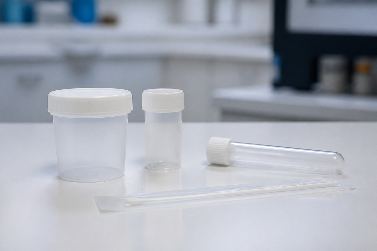 Person reviewing possible timelines for clinic, at-home, and laboratory STI test results